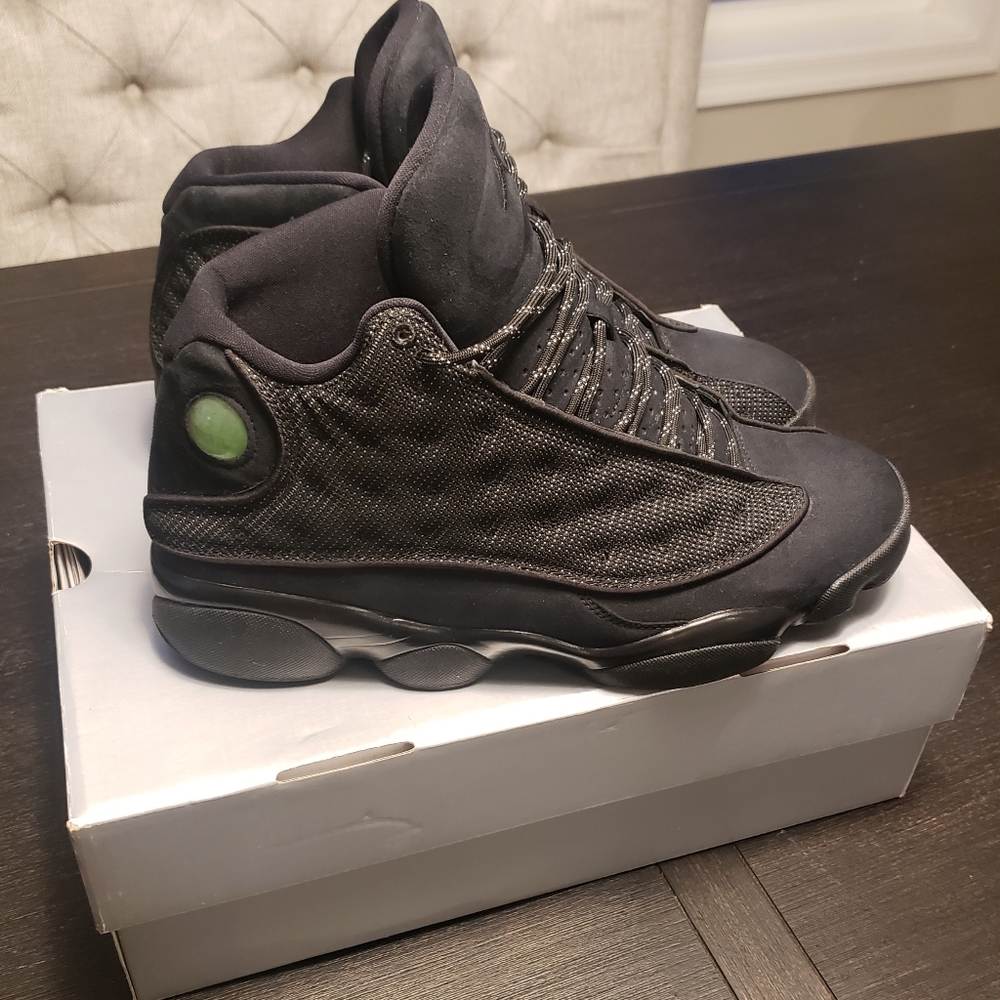 Men's 12 Air Jordan Black Cat 13 Retro